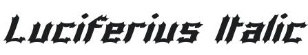 Luciferius Italic Font Preview