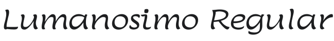 Lumanosimo Font Preview