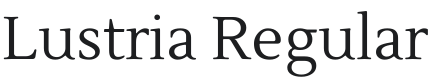 Lustria Font Preview