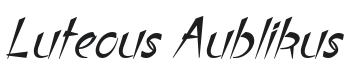 Luteous Aublikus Font Preview