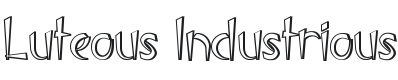Luteous Industrious Font Preview