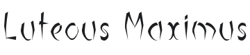 Luteous Maximus Font Preview