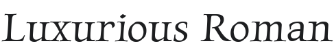 Luxurious Roman Font Preview