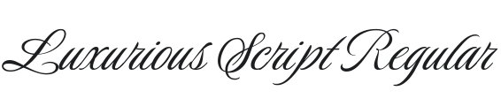 Luxurious Script Font Preview