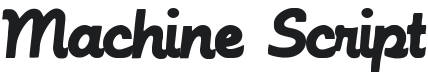 Machine Script Font Preview