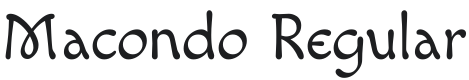 Macondo Font Preview
