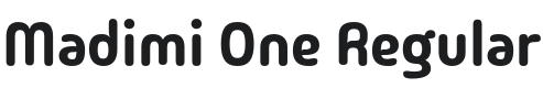 Madimi One Regular Font Preview