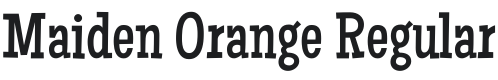 Maiden Orange Font Preview