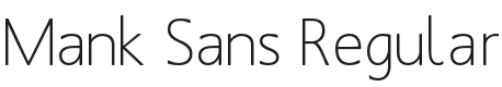 Mank Sans Font Preview