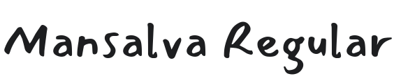 Mansalva Font Preview