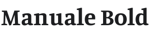 Manuale Bold Font Preview