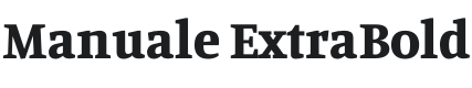 Manuale ExtraBold Font Preview