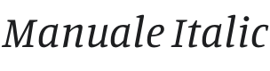 Manuale Italic Font Preview