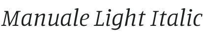 Manuale Light Italic Font Preview
