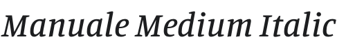 Manuale Medium Italic Font Preview
