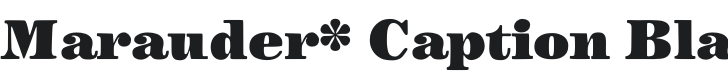 Marauder* Caption Black Font Preview