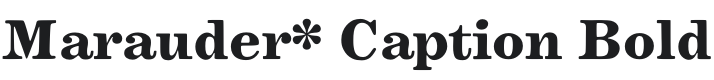 Marauder* Caption Bold Font Preview