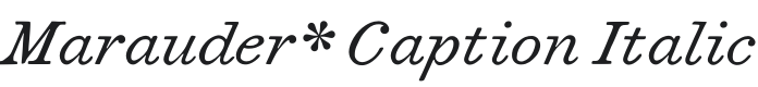 Marauder* Caption Italic Font Preview