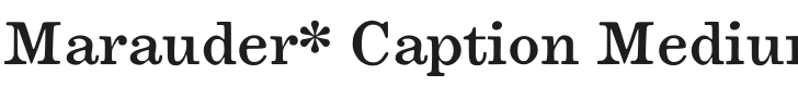 Marauder* Caption Medium Font Preview
