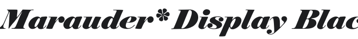 Marauder* Display Black Italic Font Preview