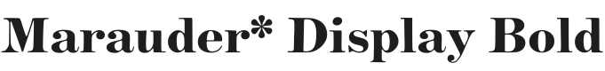 Marauder* Display Bold Font Preview