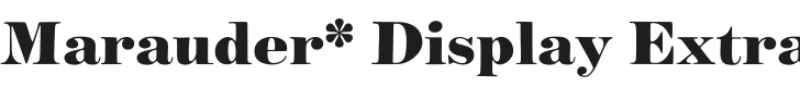 Marauder* Display ExtraBold Font Preview
