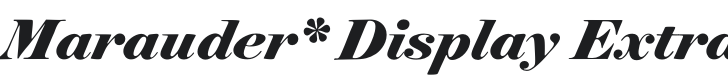 Marauder* Display ExtraBold Italic Font Preview