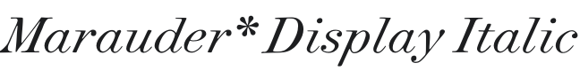 Marauder* Display Italic Font Preview