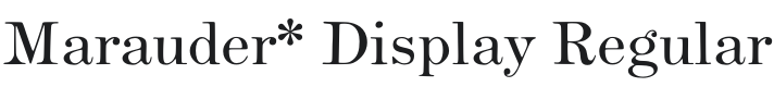 Marauder* Font Preview