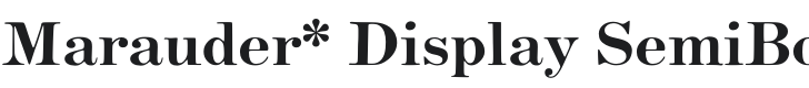 Marauder* Display SemiBold Font Preview