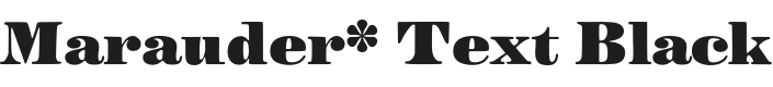 Marauder* Text Black Font Preview