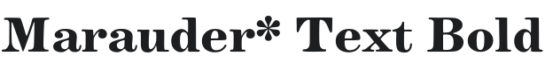 Marauder* Text Bold Font Preview