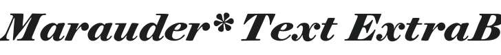 Marauder* Text ExtraBold Italic Font Preview