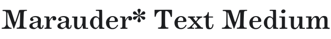Marauder* Text Medium Font Preview