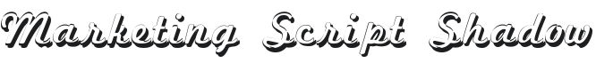 Marketing Script Shadow Font Preview