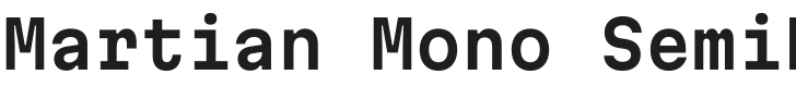 Martian Mono SemiBold Font Preview