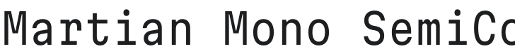 Martian Mono SemiCondensed Light Font Preview