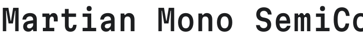 Martian Mono SemiCondensed Medium Font Preview
