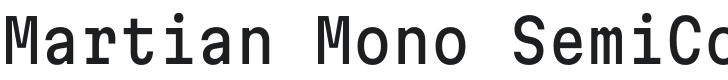 Martian Mono SemiCondensed Regular Font Preview
