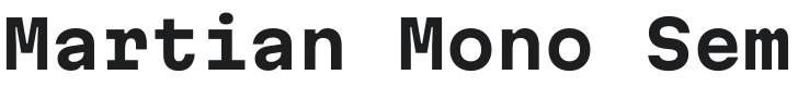 Martian Mono SemiExpanded Bold Font Preview
