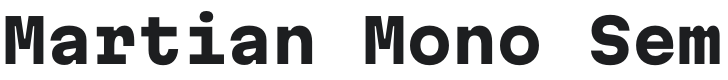 Martian Mono SemiExpanded ExtraBold Font Preview