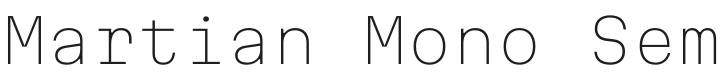 Martian Mono SemiExpanded Thin Font Preview