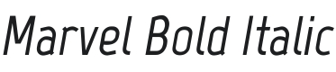 Marvel Bold Italic Font Preview