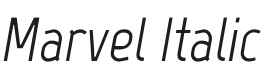 Marvel Italic Font Preview