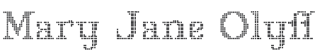 Mary Jane Olyff Font Preview