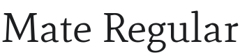 Mate Font Preview