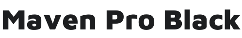 Maven Pro Black Font Preview