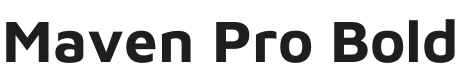 Maven Pro Bold Font Preview