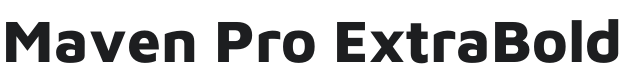 Maven Pro ExtraBold Font Preview