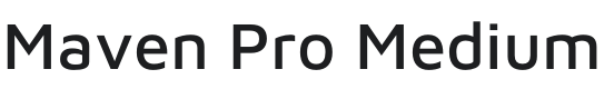 Maven Pro Medium Font Preview